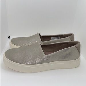 Toms Kameron Suede Slip On Platform Sneakers Metallic Gray Women’s 6